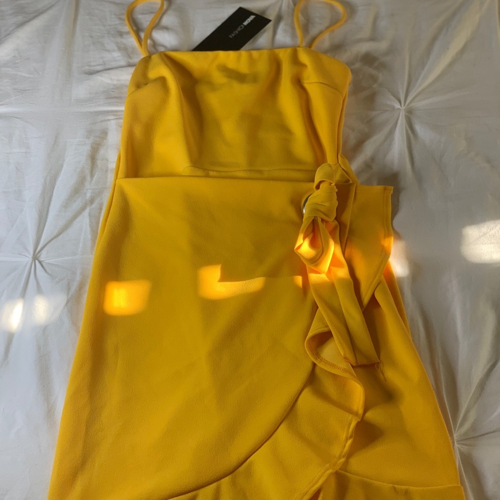 Yellow mini dress